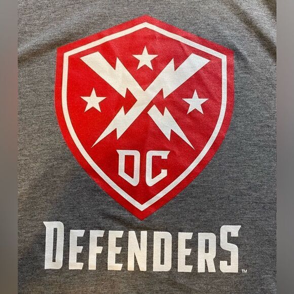 NEW XFL Washington DC Defenders XFL Football Gray Lightweight Hoodie - Size L - Picture 4 of 6